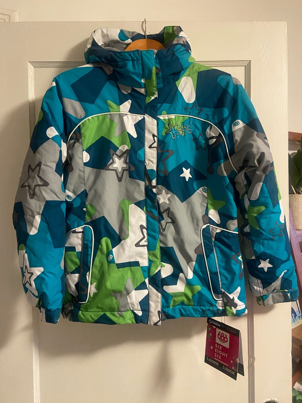 686 Mannual Starburst Insulated Girl’s Ski Jacket Snowboard Vibrant Colors L NWT